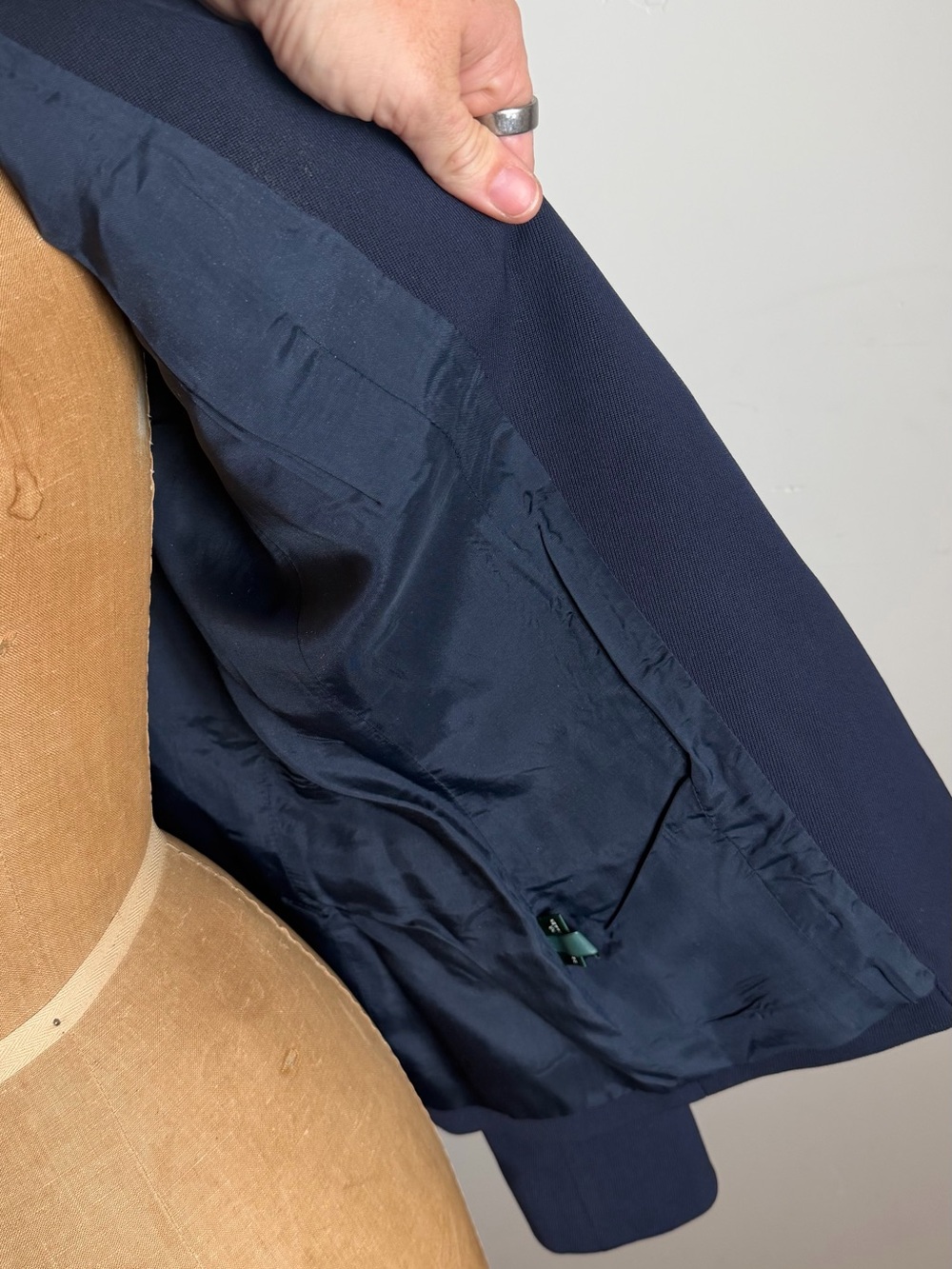 Classic Ralph Lauren Navy Wool Blazer with Embroidered Beaded Crest Old Money - Picture 8 of 12